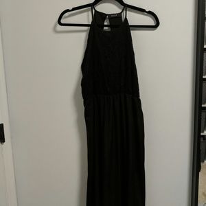Floor length black maxi